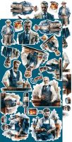 Дизайнерски елементи за изрязване "Hey, Dude! - Men's World", Craft o'Clock