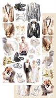 Дизайнерски елементи за изрязване "Heartbeat-Wedding", Alchemy of Art