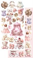 Дизайнерски елементи за изрязване "My Little Baby Girl", Alchemy of Art