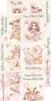 Дизайнерски елементи за изрязване "Girl&Curl-Mix", Craft o'Clock