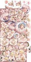 Дизайнерски елементи за изрязване "Girl&Curl-Mix", Craft o'Clock