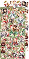 Дизайнерски елементи за изрязване "Christmas Everywhere-Flowers and more", Craft o'Clock