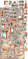 Дизайнерски елементи за изрязване "Vintage Sonata-Vintage", Craft o'Clock