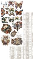 Дизайнерски елементи за изрязване "Junk Journal Natural Beauty", Alchemy of Art