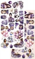 Дизайнерски елементи за изрязване "In Purple Color", Alchemy of Art
