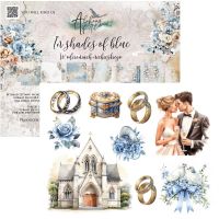 Дизайнерски хартии "In Shades of Blue", 20см, Alchemy of Art