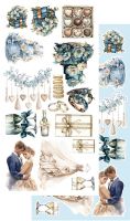Дизайнерски елементи за изрязване "In Shades of Blue", Alchemy of Art