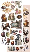 Дизайнерски елементи за изрязване "The Legends of the Dragons", Alchemy of Art