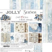 Дизайнерски фонови хартии "Jolly Season", 20см, Craft o'Clock