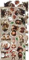 Дизайнерски елементи за изрязване "Oh, Christmas Night!-Flowers and more", Craft o'Clock