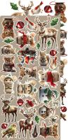 Дизайнерски елементи за изрязване "Oh, Christmas Night!-Flowers and more", Craft o'Clock