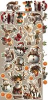 Дизайнерски елементи за изрязване "Oh, Christmas Night!-Flowers and more", Craft o'Clock