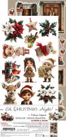 Дизайнерски елементи за изрязване "Oh, Christmas Night!-Flowers and more", Craft o'Clock