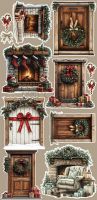 Дизайнерски елементи за изрязване "Oh, Christmas Night!-Flowers and more", Craft o'Clock