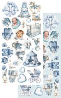Дизайнерски елементи за изрязване "The Baby-Boy", 6л., Alchemy of Art