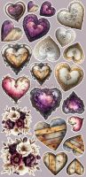Дизайнерски елементи за изрязване "Plum & Caramel-Flowers and more", Craft o'Clock