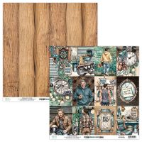 Дизайнерски хартии "Man Cave", 30см, Mintay Papers