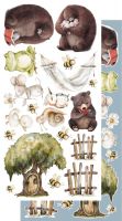 Дизайнерски елементи за изрязване "Friends of the Forest", 6л., Alchemy of Art