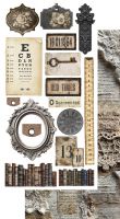 Дизайнерски елементи за изрязване "Junk Journal In Silence", 12л., Alchemy of Art