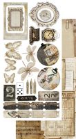 Дизайнерски елементи за изрязване "Junk Journal In Silence", 12л., Alchemy of Art