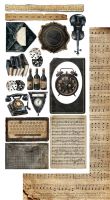 Дизайнерски елементи за изрязване "Junk Journal In Silence", 12л., Alchemy of Art