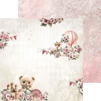 Дизайнерски и фонови хартии "Baby Girl Universe Mix", 20см, Craft o'Clock