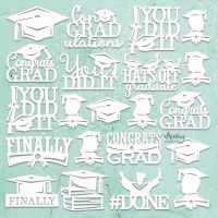 Елементи от бирен картон "Graduation Set", Mintay Papers