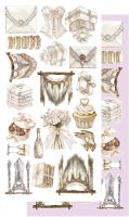 Дизайнерски елементи за изрязване "Romantic Boho", 6л., Alchemy of Art