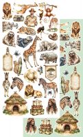 Дизайнерски елементи за изрязване "Wild Adventures", 12л., Alchemy of Art