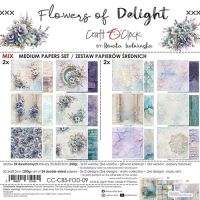 Дизайнерски и фонови хартии "Flowers of Delight Mix", 20см, Craft o'Clock