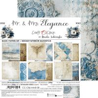 Дизайнерски фонови хартии "Mr & Mrs Elegance", 20см, Craft o'Clock