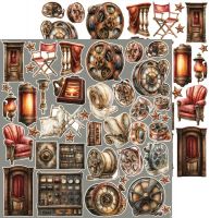 Дизайнерски елементи за изрязване "Silver Screen Magic-Mix", Craft o'Clock