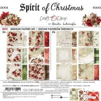 Дизайнерски и фонови хартии "Spirit of Christmas Mix", 20см, Craft o'Clock