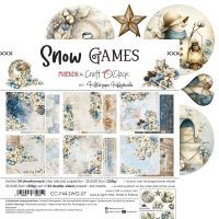 Дизайнерски хартии "Snow Games", 20см, Craft o'Clock