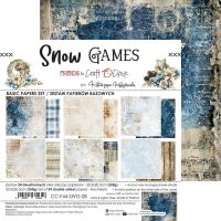 Дизайнерски фонови хартии "Snow Games", 20см, Craft o'Clock