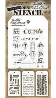Мини-стенсили комплект 15, Tim Holtz