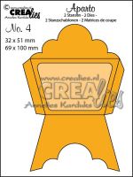 Дизайнерски щанци за изрязване на мини-писмо - вариант 4, Crealies
