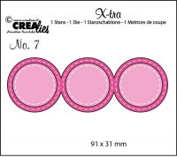 Дизайнерска щанца за изрязване "3 Circles double stitched", Crealies