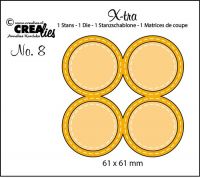 Дизайнерска щанца за изрязване "4 Circles double stitched", Crealies