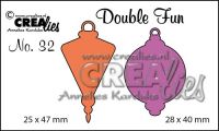 Дизайнерски щанци за изрязване "Christmas ornament A + B solid small" №32, Crealies"