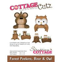 Дизайнерски щанци за изрязване "Bear & Owl", Cottage Cutz