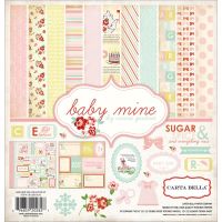 Дизайнерски хартии "Baby Mine-Girl", 30см, Carta Bella